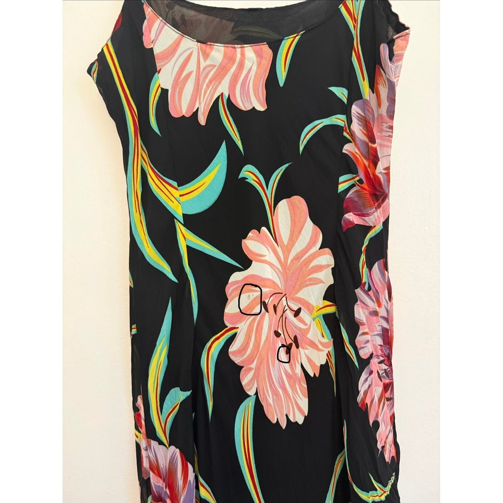 NWT Vintage Y2K Cobra Italia Tropical Floral Mesh Slip Dress IT 42 / US Small - Picture 5 of 5